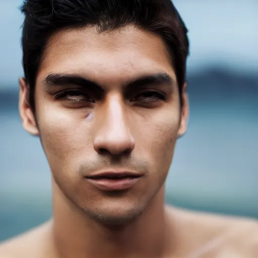 Image similar to portrait of a beautiful light complexion Colombian male model By Emmanuel Lubezki