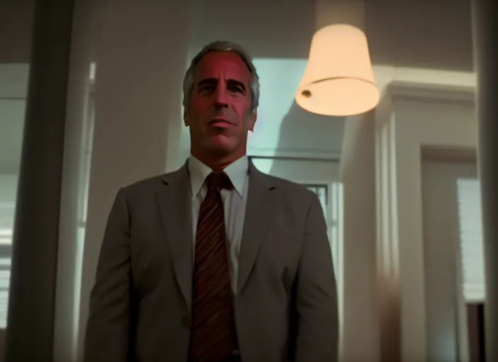 Image similar to Film shot of Jeffrey Epstein in Boss Baby (2017), dramatic lighting, intricate powerful, cinematic