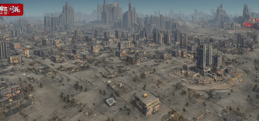 Prompt: Photo of Beijing in the Fallout Universe, 8K, daytime, high quality