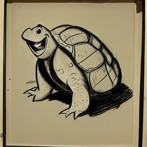 Image similar to milt kahl sketch of cecil turtle