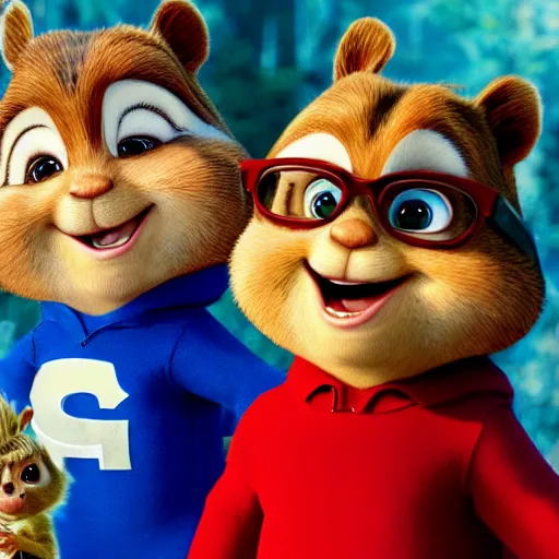 Image similar to Alvin and the Chipmunks is a horror film