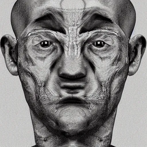 Image similar to human head with little monkeys inside it, digital art, hyper detailed