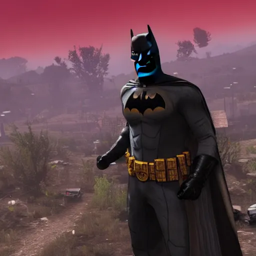 Prompt: batman in red dead redemption 2