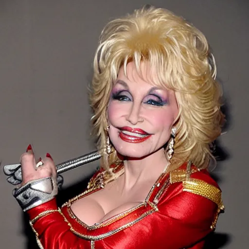 Prompt: Dolly Parton as Wonder Woman