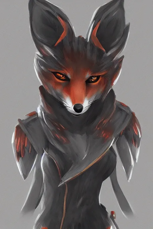 Prompt: a fox fursona, trending on artstation, by kawacy, furry art, digital art, cyberpunk, high quality