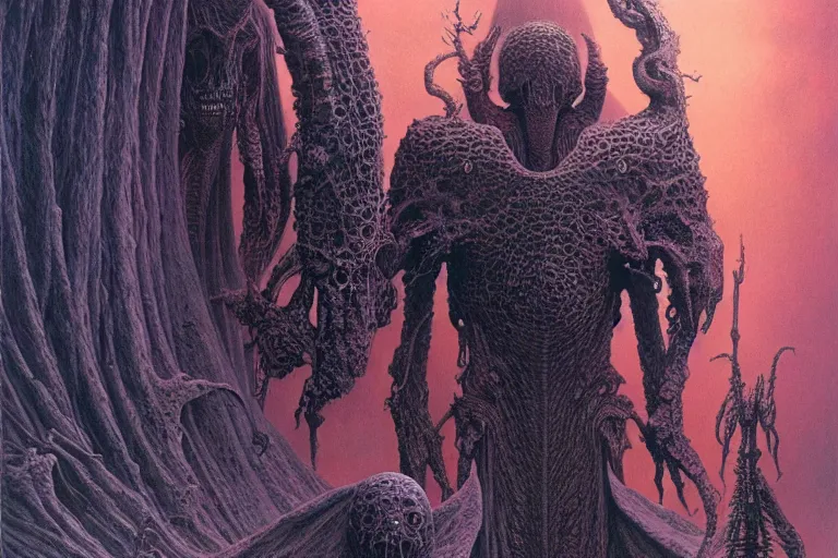 Image similar to that is not dead which can eternal lie and with strange aeons even death may die, intricate, ultra high definition, ultra detailed, symmetry, sci - fi, dark fantasy, by wayne barlowe