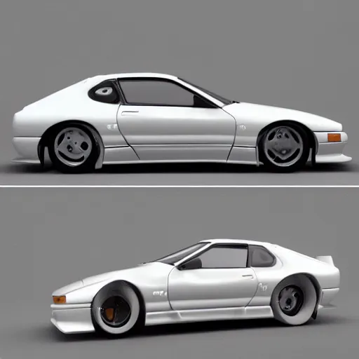 Image similar to a white 1 9 9 4 toyota supra from the future, epic lighting, octane render, trending on art station