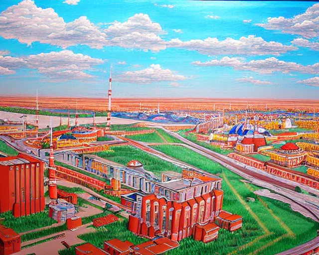 Prompt: orenburg! city in 2 0 3 3! in the turkey! - hungary! khaganate, detailed painting