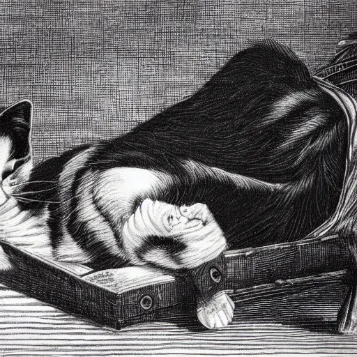 Image similar to Death, funeral and testament of a cat