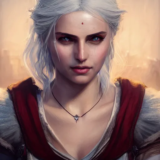 Prompt: portrait of ciri the witcher 5 amazing details 4 k beautiful ultra realistic sharp focus cinematic lightning highly detailed, digital painting, artstation, concept art, smooth, sharp focus, illustration, concept art by artgerm, astor alexander