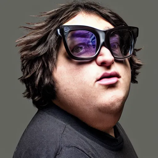 Image similar to andy milonakis as a goat, goat body, human head, anthropomorphic, 4 k, photorealistc, high details