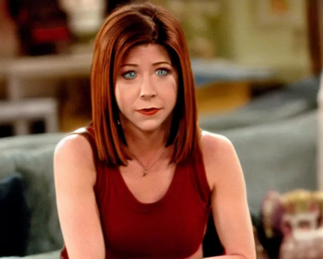 Image similar to beautiful still of Alyson Hannigan as Rachel Green on the TV show Friends