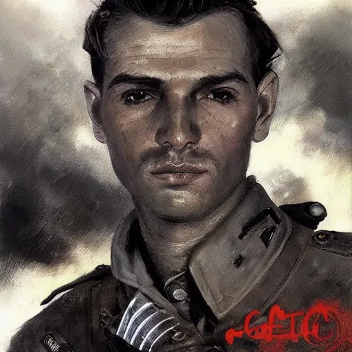 Image similar to portrait of a spanish civil war hero juan modesto guilloto leon, colourised, face portrait, epic, tragic, military art, fantasy, dieselpunk, hd shot, digital portrait, beautiful, artstation, comic style, by artgerm, guy denning, jakub rozalski, magali villeneuve and charlie bowater