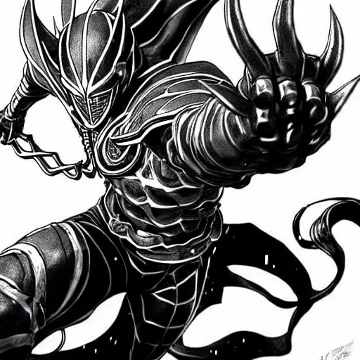 Prompt: Vel Koz (league of legends, 2009), artwork by kentaro miura, Kentaro Miura style, Berserk Style, High details, cinematic composition, manga, black and white ink style, a lot of details with ink shadows