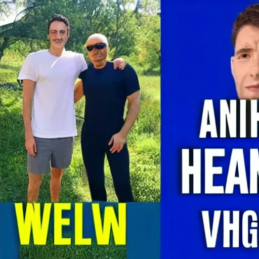 Image similar to a healthy man compared to an unhealthy man