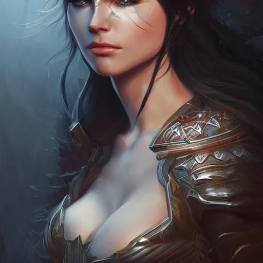 Prompt: kendal jenner, d & d, fantasy, portrait, highly detailed, digital painting, trending on artstation, concept art, sharp focus, illustration, art by artgerm and greg rutkowski and magali villeneuve