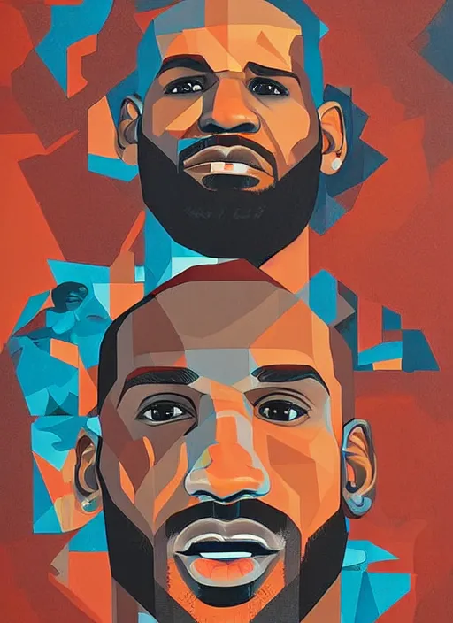 Image similar to symmetry!! portrait of lebron james by sachin teng, organic, cables, matte painting, geometric shapes, hard edges! graffiti, street art