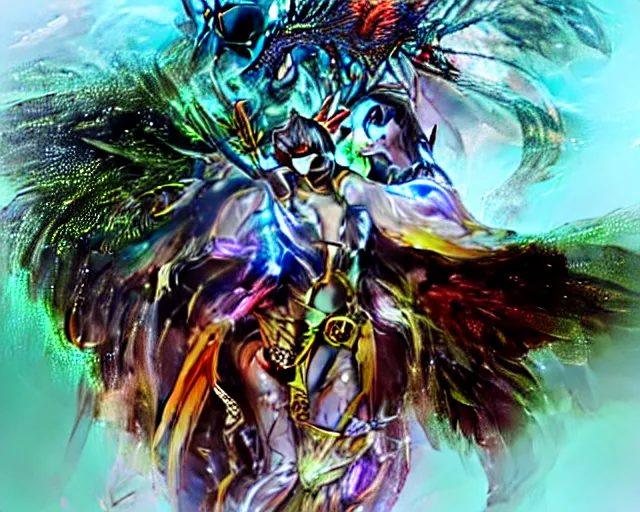 Image similar to cyber dragon angel pimp