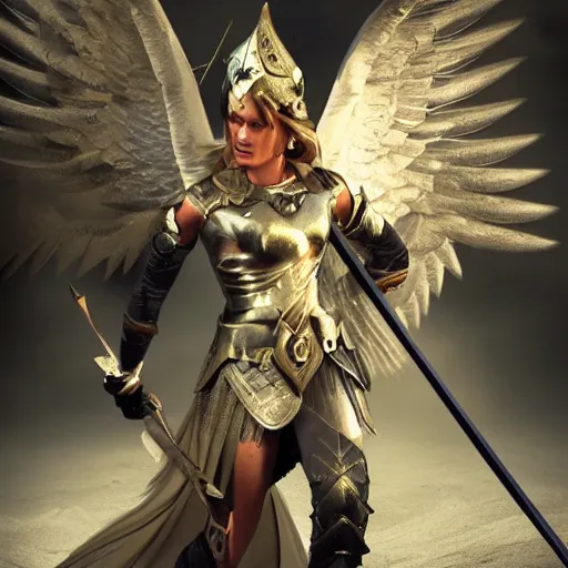 Prompt: beautiful valkyrie with sword, cinematic lighting, elegant, powerful, sharp details