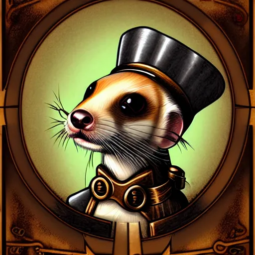 Image similar to steampunk ferret in tophet art