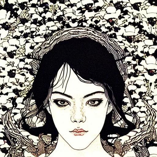 Image similar to intricate detailed portrait of emma stone by takato yamamoto