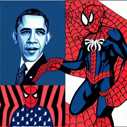 Image similar to obama as spider man