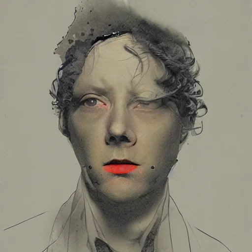 Image similar to portrait no. 1, mixed media, by lee ellis and francisco goya,,, insane!