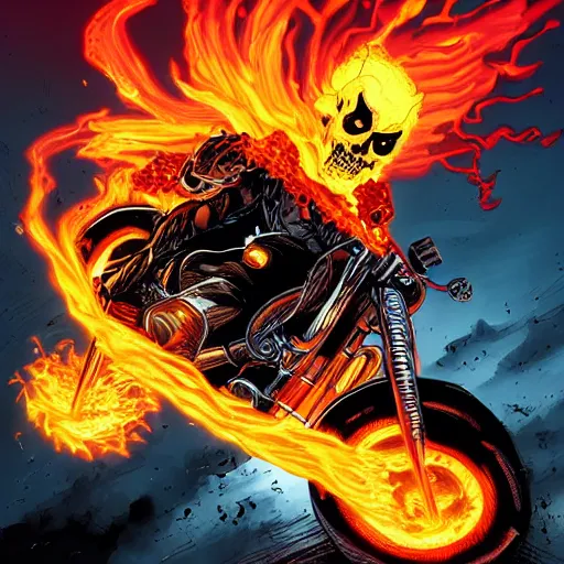 Prompt: Ghost Rider from Marvel