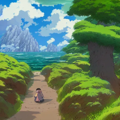 Image similar to landscape of the eternal rest, in the style of studio ghibli, award - winning, 4 k