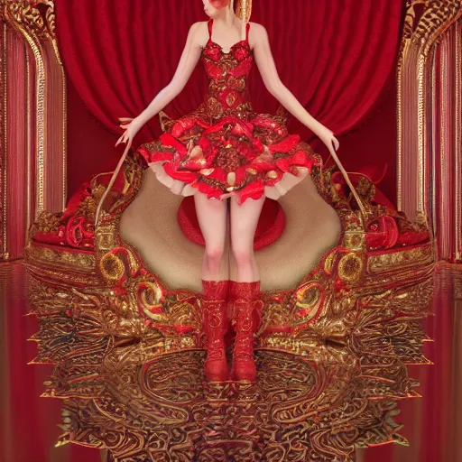 Prompt: princess of ruby, ornate, intricate, hyper detailed, stunning, 4 k, octane render