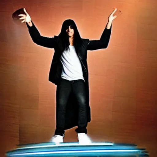 Image similar to criss angel mindfreak levitating over mcdonalds