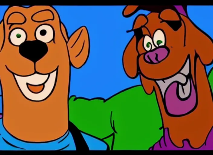 Prompt: scooby doo performing an asmr mouth sounds YouTube video