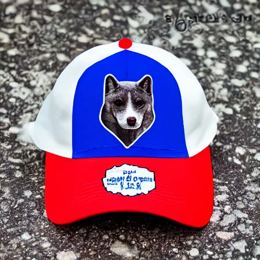 Image similar to doge wearing a make america great again cap, realistic, super detailed, wide shot, 8 k,