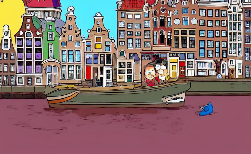 Prompt: Amsterdam in the style of family guy