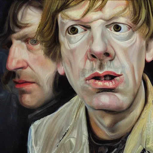 Prompt: high quality high detail painting by lucian freud, hd, thurston moore, portrait, sonic youth
