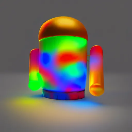 Image similar to cinema 4d colorful render, giant glowing nuclear battery core inside of a mechanical android chest