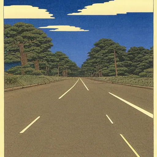 Image similar to The road to nowhere, by Hasui Kawase