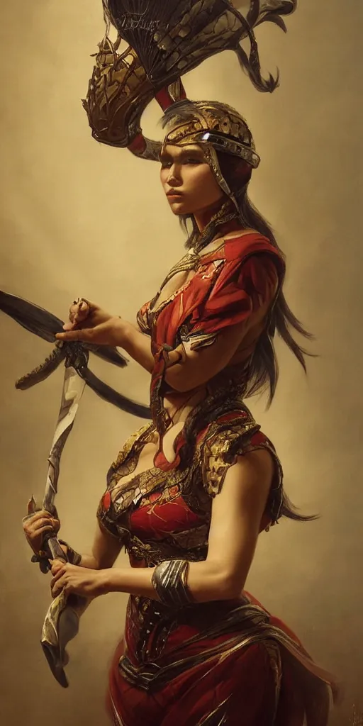 Prompt: the portrait of akali from league of legends in intricate dress by roberto ferri, fantasy, witcher, very detailed oil painting, masterpiece, 8 k