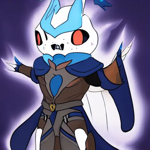 Prompt: underverse nyxtheshield oc fresh! sans with a charizard host