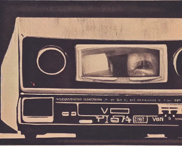 Image similar to VHS video, 1984, art, experimental, realistic, photorealistic