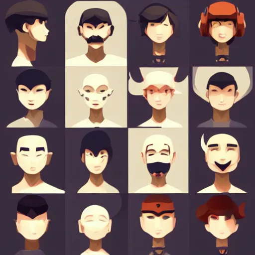 Image similar to face icon stylized minimalist nintendo, loftis, cory behance hd by jesper ejsing, by rhads, makoto shinkai and lois van baarle, ilya kuvshinov, rossdraws global illumination