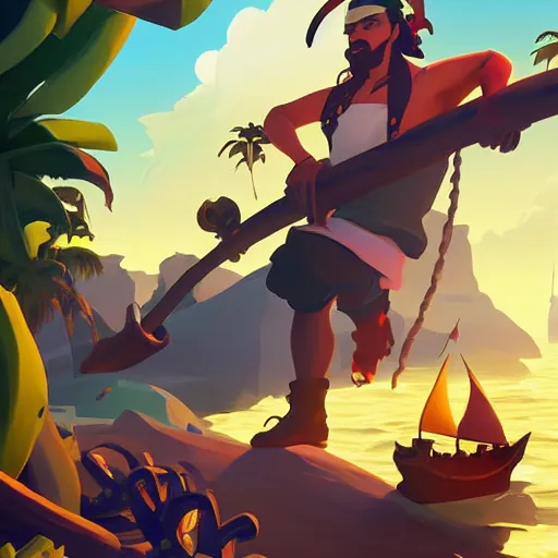 Image similar to painting treasure on sea of thieves game smooth median photoshop filter cutout vector, behance hd by jesper ejsing, by rhads, makoto shinkai and lois van baarle, ilya kuvshinov, rossdraws global illumination