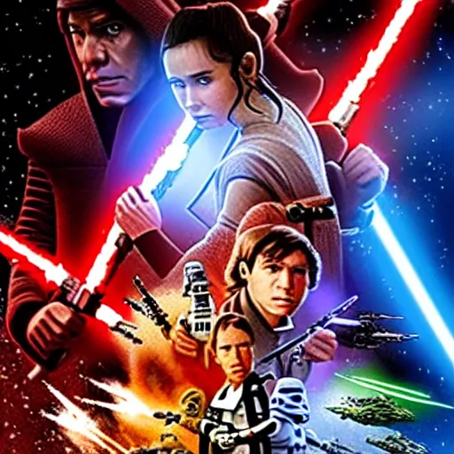 Image similar to the next star wars movie, cover art,