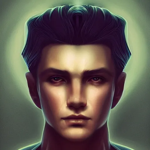 Image similar to a powerful psychic man emitting psychic powers, by charlie bowater,