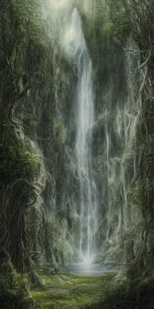 Prompt: Galadriel's glade, detailed matte painting, cinematic, Alan Lee, Artstation