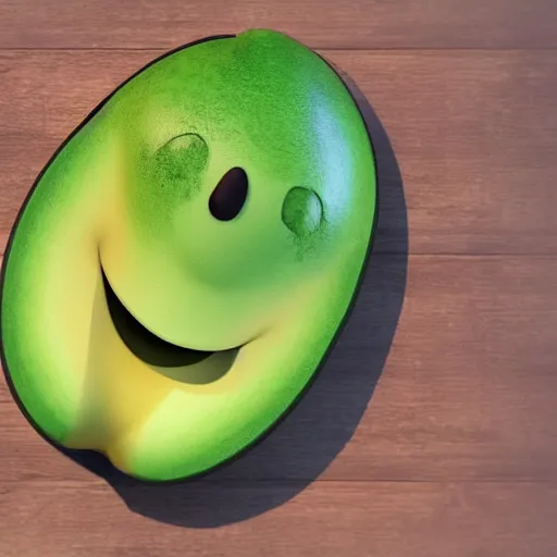 Prompt: friendly avacado with a smile, highly detailed, extremely high quality, hd, 4 k, 8 k, professional photographer, 4 0 mp, lifelike, top - rated, award winning, realistic, detailed lighting, detailed shadows, sharp, no blur, edited, corrected, trending