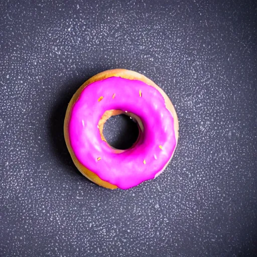 Image similar to Perfectly circular donut!!!!! in the style of an blackberry!!!!!!, trending on artstation, 4k, 8k, professional photography, overhead shot, 35mm lens