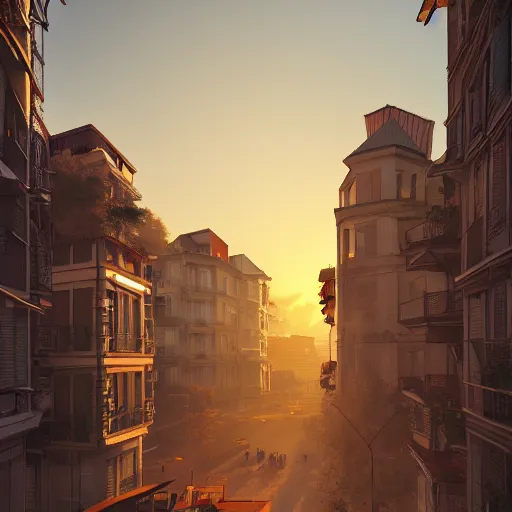 Image similar to istanbul, concept art by sebastian luca, artstation, golden hour, 8 k