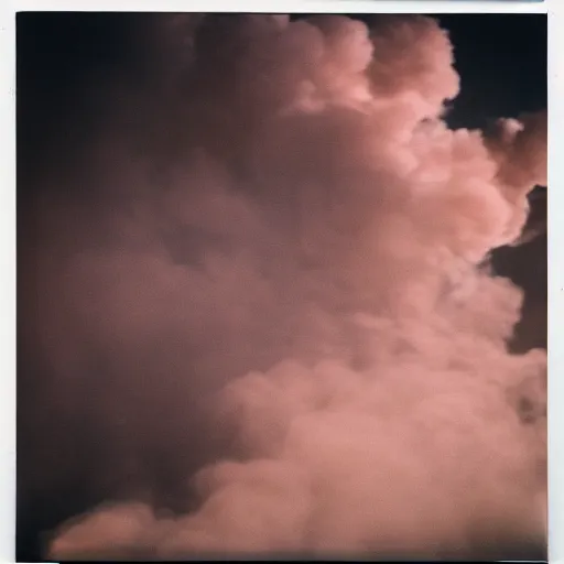 Image similar to polaroid of clouds of smoke that look like dancers, texture, lomography, fashion neon light