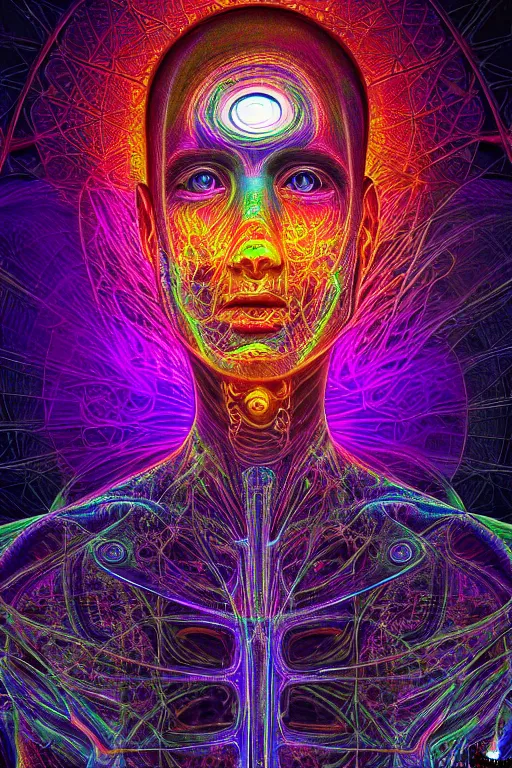 Image similar to Detailed, Electromagnetic Field DMT LSD, realistic, high resolution, detailed reflection, detailed lighting, vivid ultraviolet colors, by Nixeu, by Hannes Bok, by Cameron Gray